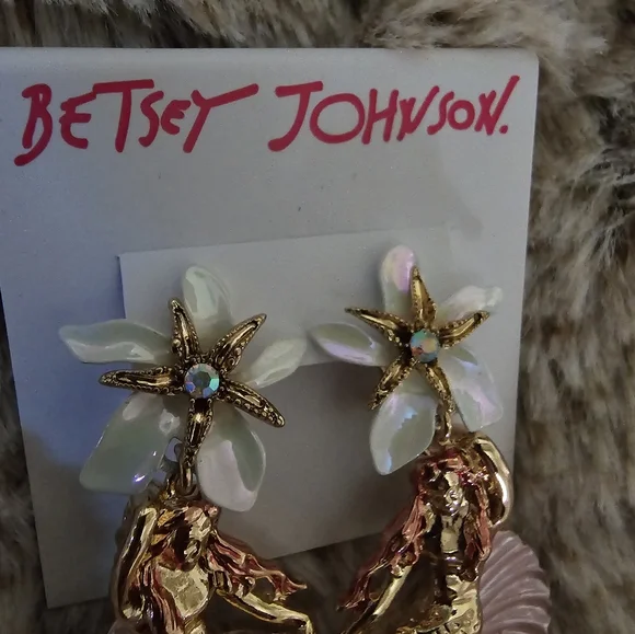 Betsey Johnson Mermaid Earrings - Picture 3 of 3